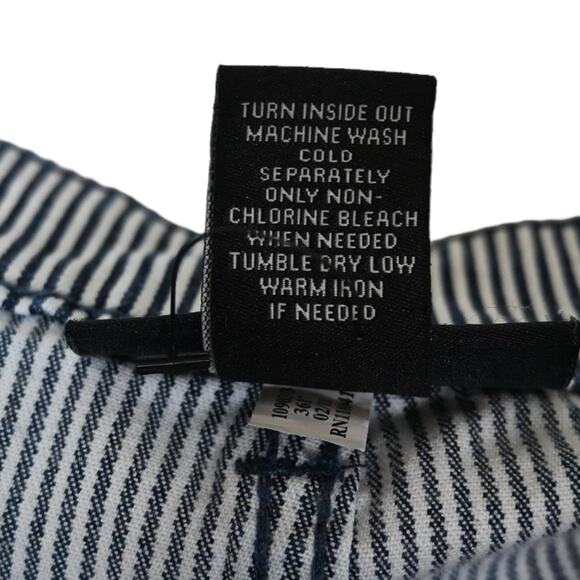 Venezia Womens 22 Plus Vertical Striped Jean Shorts - Picture 9 of 9